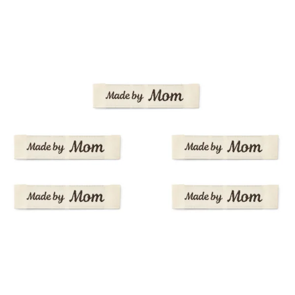 LindeHobby Made By Etiket (7 cm x 1 cm), Naturel, 5 stuks Made by Mom