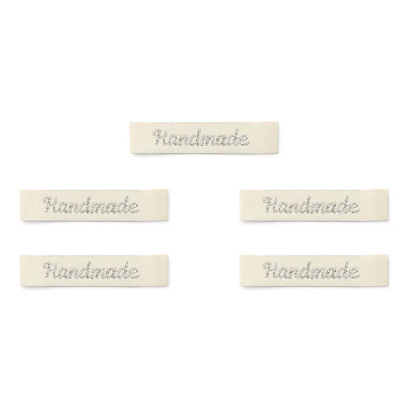 LindeHobby Handmade Étiquette, Long Naturel, Argent, Magnolia Script
