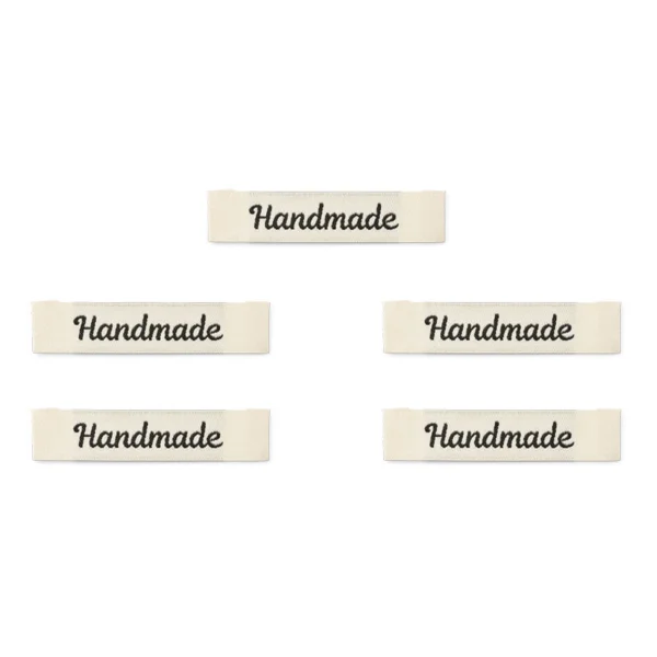 LindeHobby Handmade Étiquette, Long Naturel, Noir, Magnolia Script