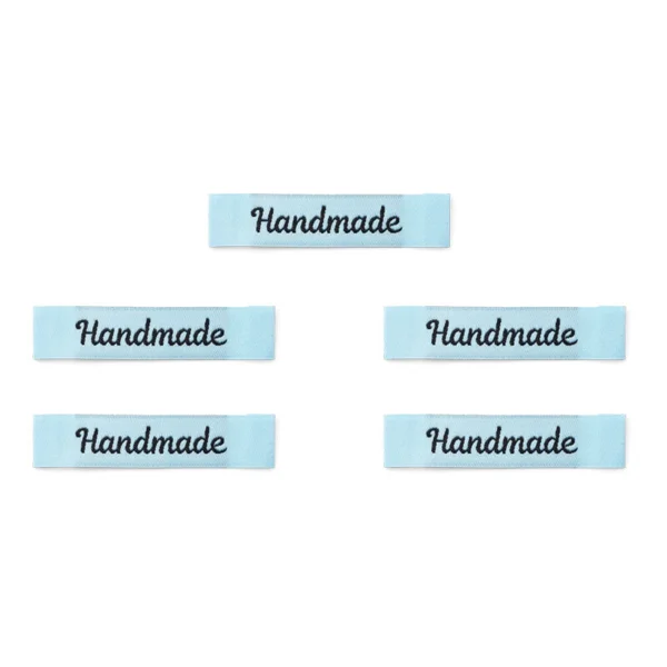 LindeHobby Handmade Étiquette, Long Bleu clair, Magnolia Script