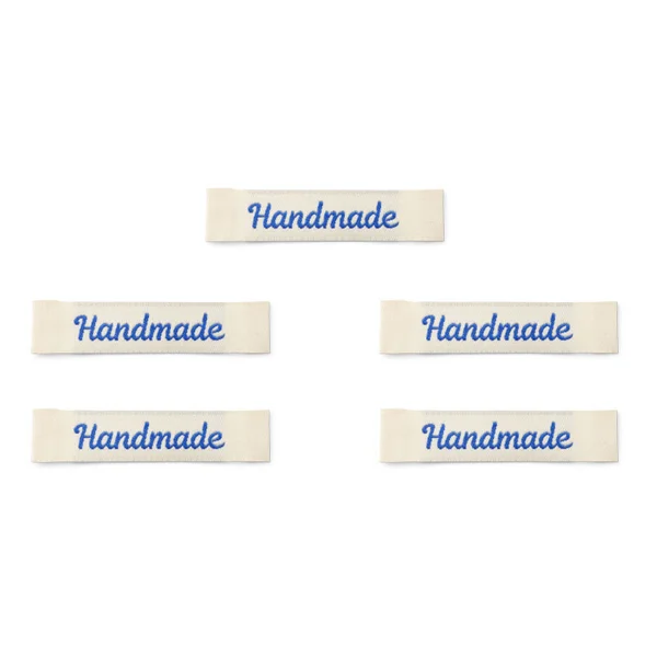 LindeHobby Handmade Étiquette, Long Naturel, Bleu, Magnolia Script