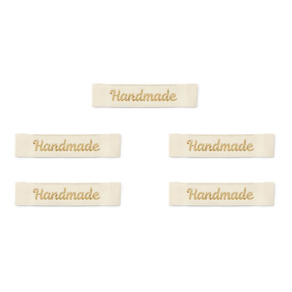 LindeHobby Handmade Étiquette, Long Naturel, Or, Magnolia Script