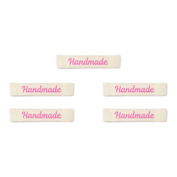 LindeHobby Handmade Étiquette, Long Naturel, Rose, Magnolia Script