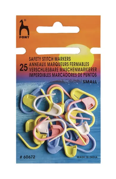 Pony Markeersloten, Small, 25 stuks (geel, turkoois, oranje en roze)