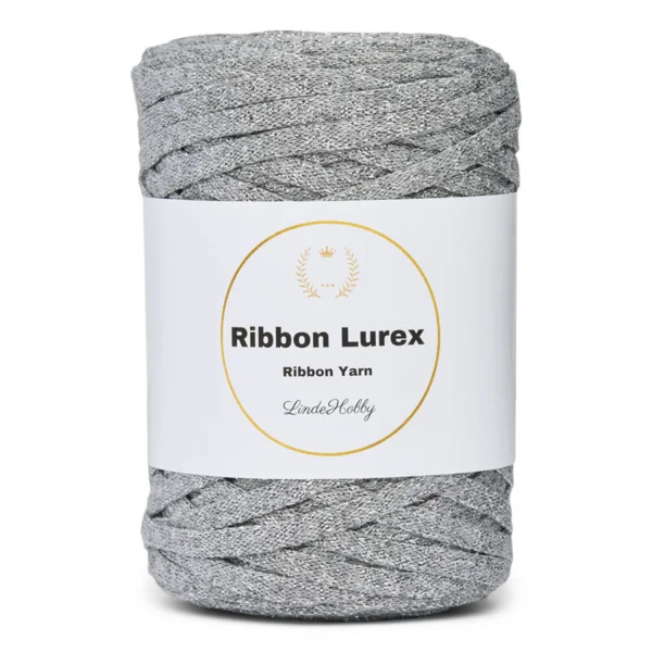 LindeHobby Ribbon Lurex 04 Grey Silver