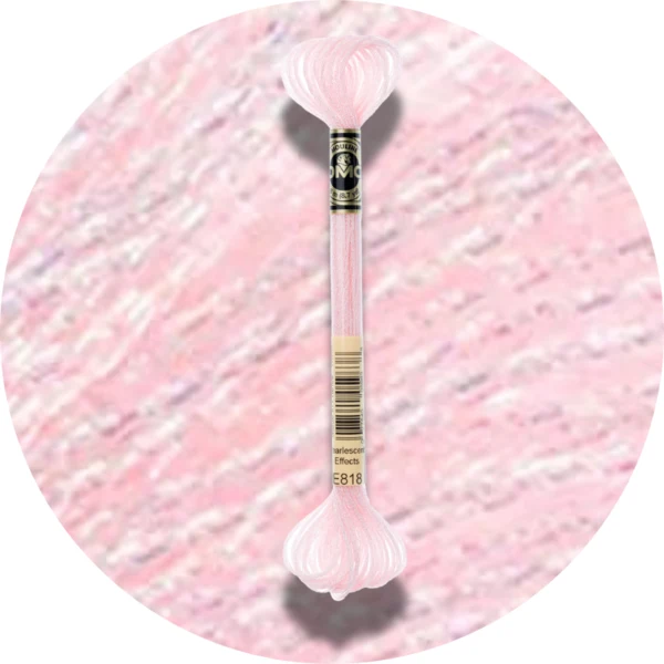 DMC Mouliné Light Effects E818 Nacré rose poudré