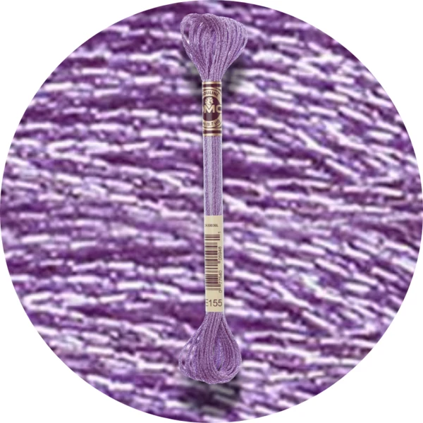 DMC Mouliné Light Effects E155 Métallique mauve