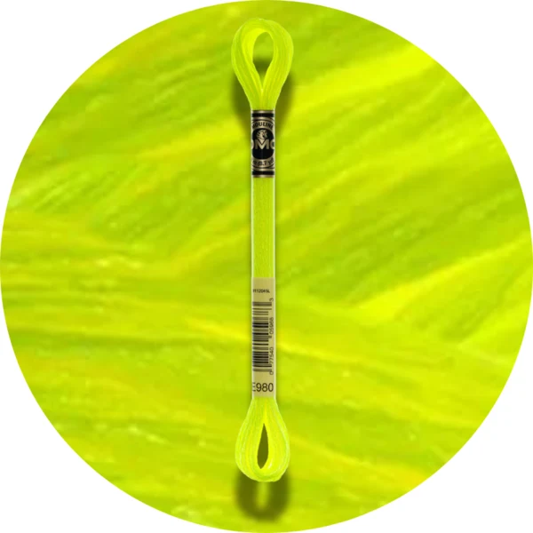 DMC Mouliné Light Effects E980 Néon jaune