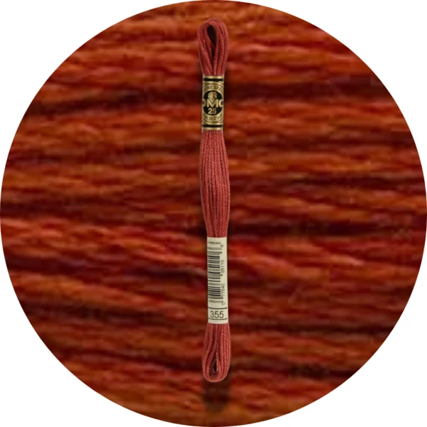 DMC Mouliné Spécial 25, Nuances de Rouge/Jaune/Orange 0355