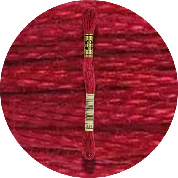 DMC Mouliné Spécial 25, Nuances de Rouge/Jaune/Orange 0304