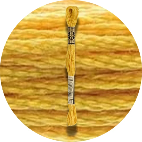 DMC Mouliné Spécial 25, Nuances de Rouge/Jaune/Orange 0728