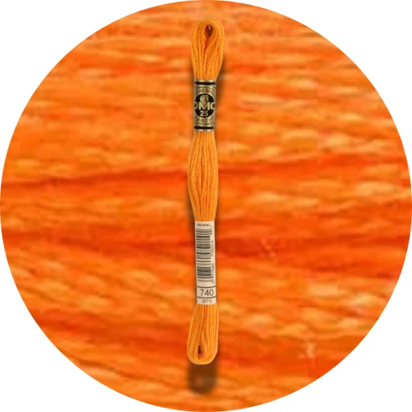 DMC Mouliné Spécial 25, Nuances de Rouge/Jaune/Orange 0740