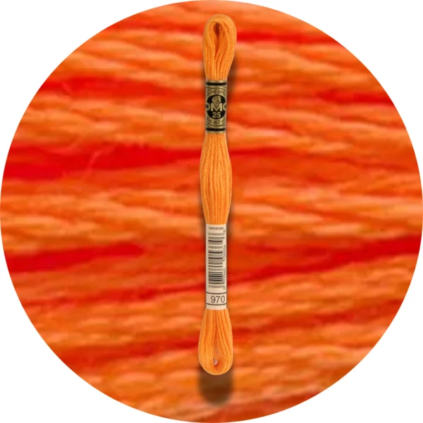 DMC Mouliné Spécial 25, Nuances de Rouge/Jaune/Orange 0970