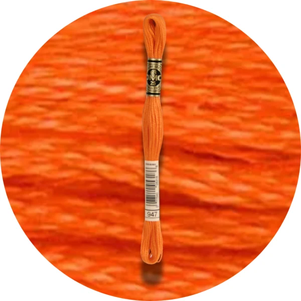 DMC Mouliné Spécial 25, Nuances de Rouge/Jaune/Orange 0947