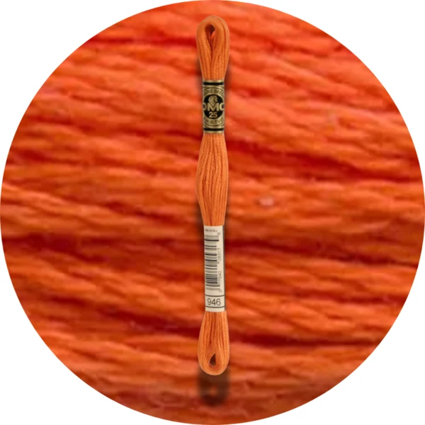DMC Mouliné Spécial 25, Nuances de Rouge/Jaune/Orange 0946