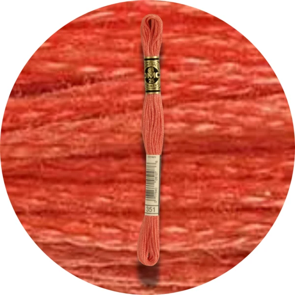 DMC Mouliné Spécial 25, Nuances de Rouge/Jaune/Orange 0351