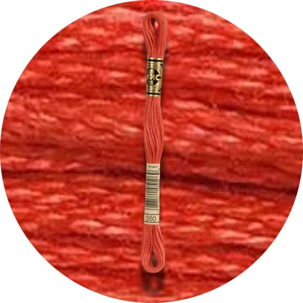 DMC Mouliné Spécial 25, Nuances de Rouge/Jaune/Orange 0350