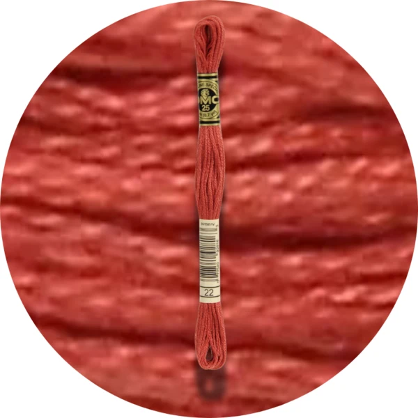 DMC Mouliné Spécial 25, Nuances de Rouge/Jaune/Orange 0022