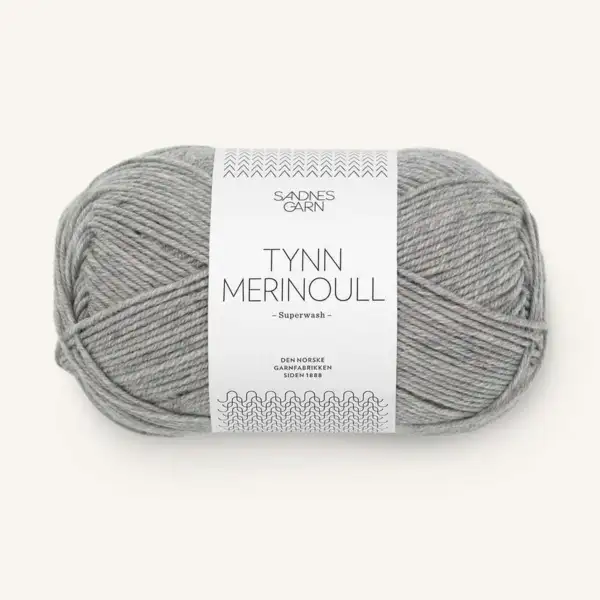 Sandnes Tynn Merinoull 1042 Gris Mêlé
