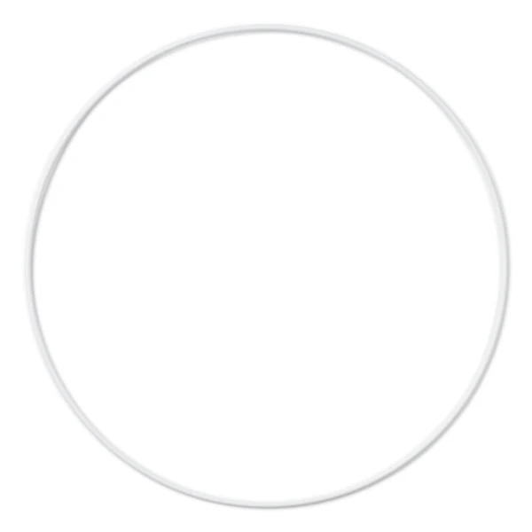 HobbyArts Anneau en métal pour mobile et attrape-rêves, Blanc, 1 pc 25 cm