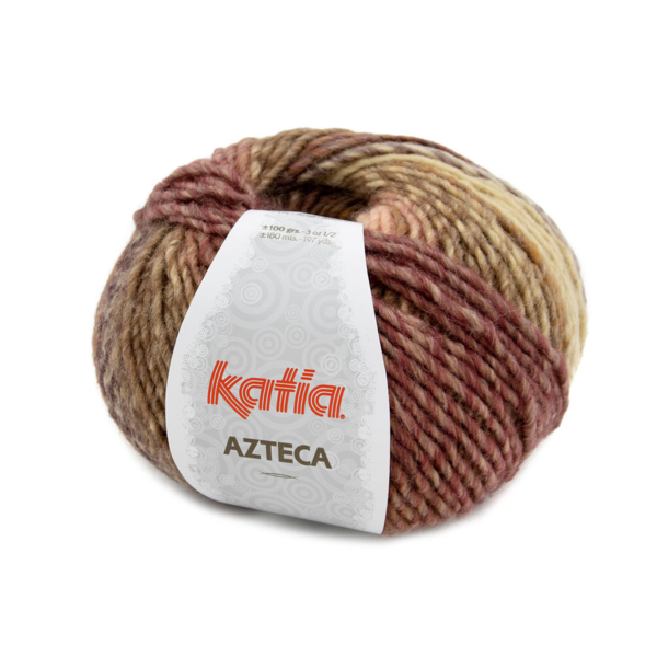 Katia Azteca 77 Brun-orange-écru-violet