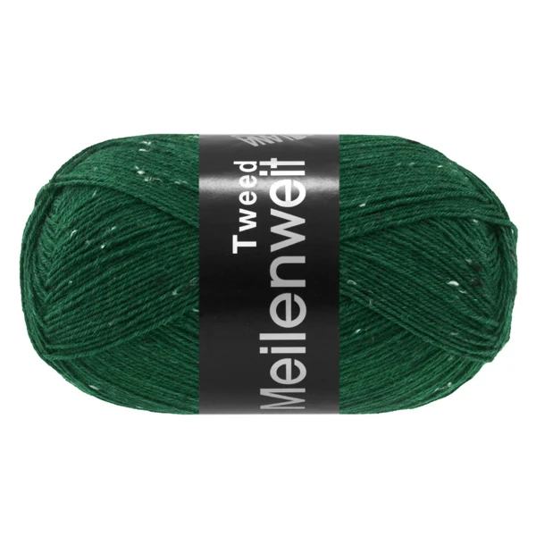 Lana Grossa Meilenweit 100 Tweed 183 Vert bouteille