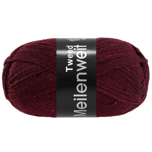 Lana Grossa Meilenweit 100 Tweed 179 Bordeaux