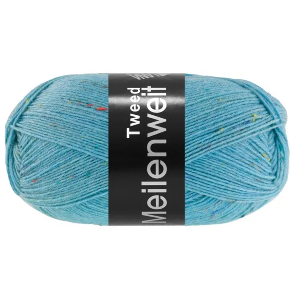 Lana Grossa Meilenweit 100 Tweed 181 Pétrole clair