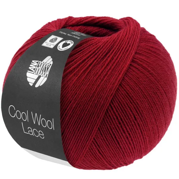 Lana Grossa Cool Wool Lace 61 Rouge vin