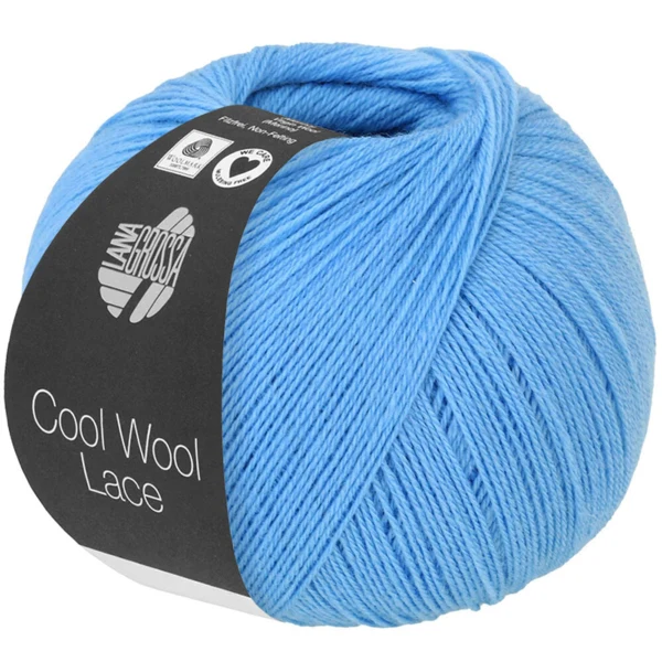 Lana Grossa Cool Wool Lace 48 Bleu azur