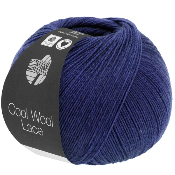Lana Grossa Cool Wool Lace 53 Bleu marine
