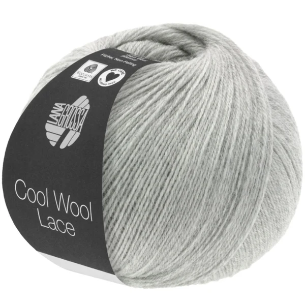 Lana Grossa Cool Wool Lace 27 Gris clair