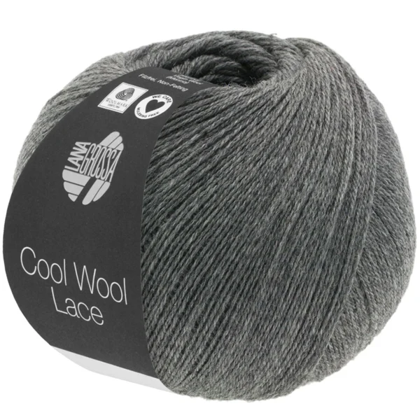 Lana Grossa Cool Wool Lace 26 Gris foncé