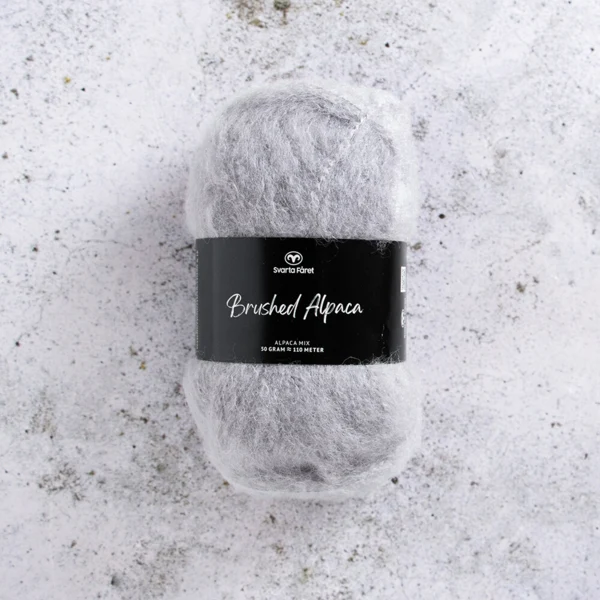 Svarta Fåret Brushed Alpaca 002 Zuivere leisteen