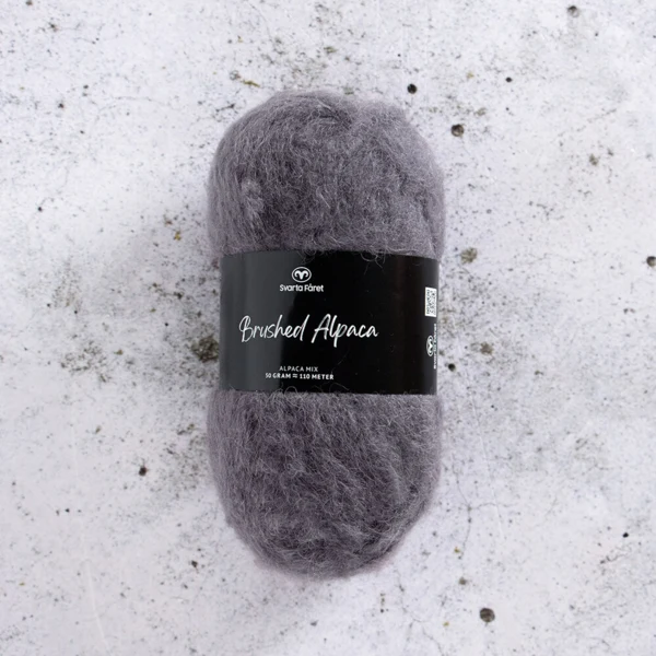 Svarta Fåret Brushed Alpaca 014 Grillmeester grijs