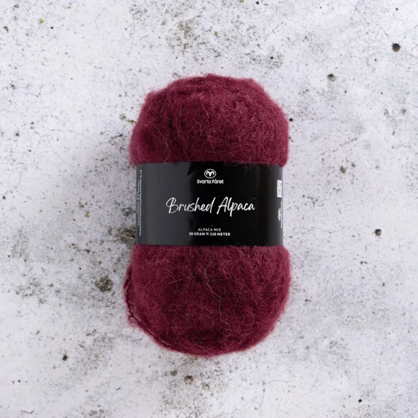 Svarta Fåret Brushed Alpaca 020 Middernacht merlot
