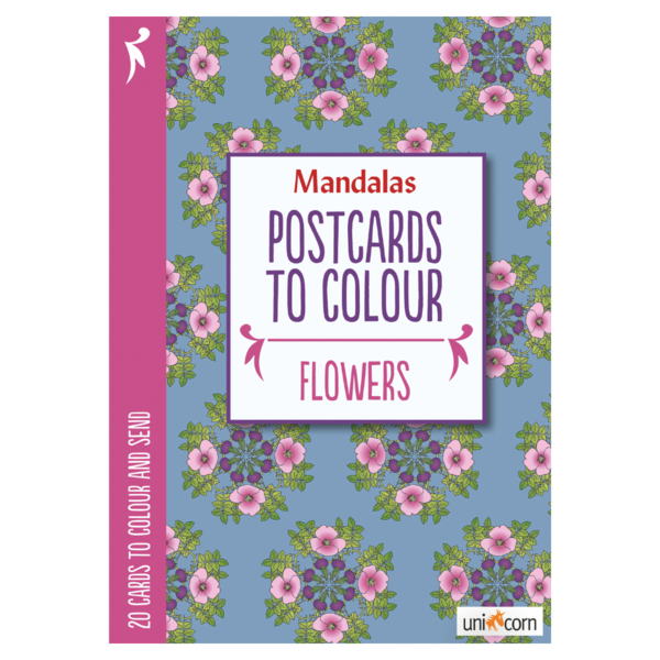 Forlaget Unicorn Mandalas Postcards to Colour - FLOWERS