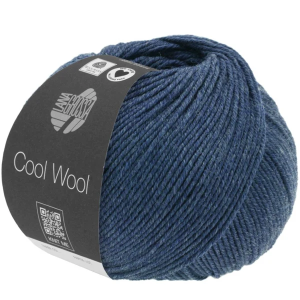 Lana Grossa Cool Wool Mélange 1493 Bleu jean chiné