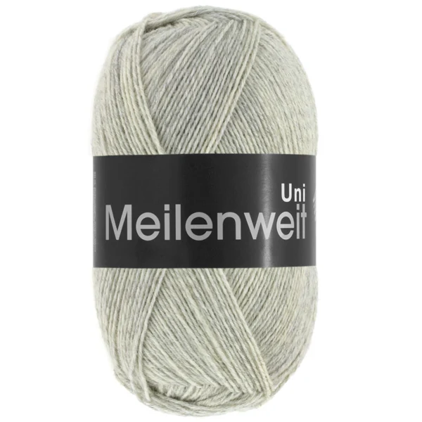 Lana Grossa Meilenweit 100 1358 Gris clair chiné