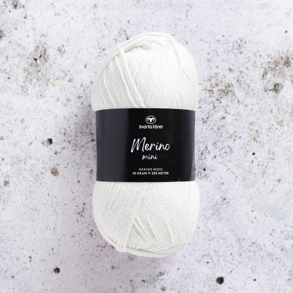 Svarta Fåret Merino Mini 30 Blanc neige