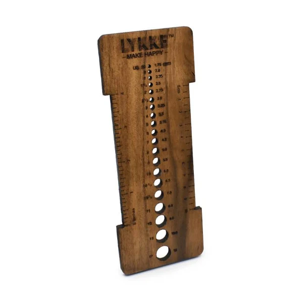LYKKE Jauge d'Aiguilles (1.75-12.00 mm) Acacia Wood