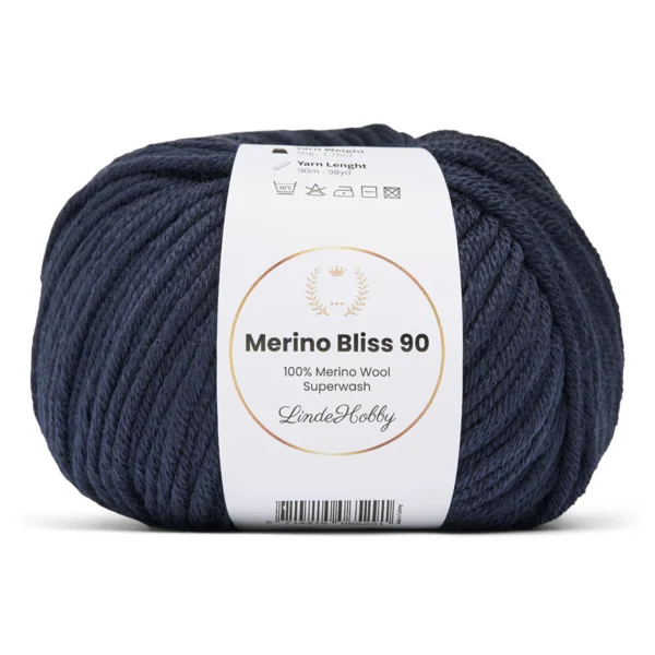 LindeHobby Merino Bliss 90 37 Bleu foncé