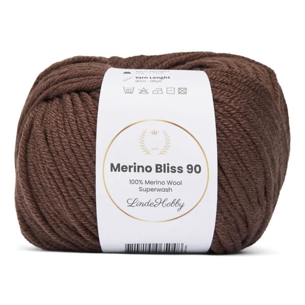 LindeHobby Merino Bliss 90 12 Brun foncé de La Havane