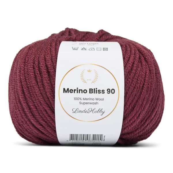 LindeHobby Merino Bliss 90 29 Bordeaux foncé