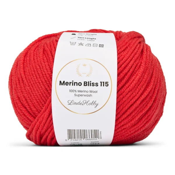 LindeHobby Merino Bliss 115 19 Rouge foncé