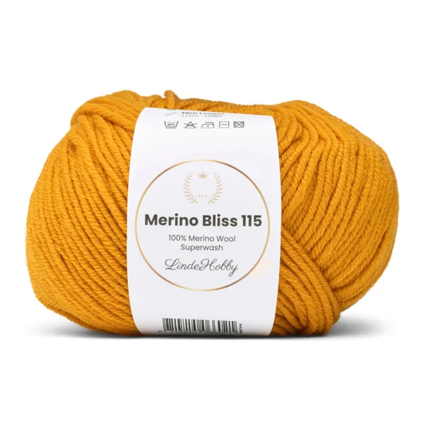 LindeHobby Merino Bliss 115 16 Moutarde