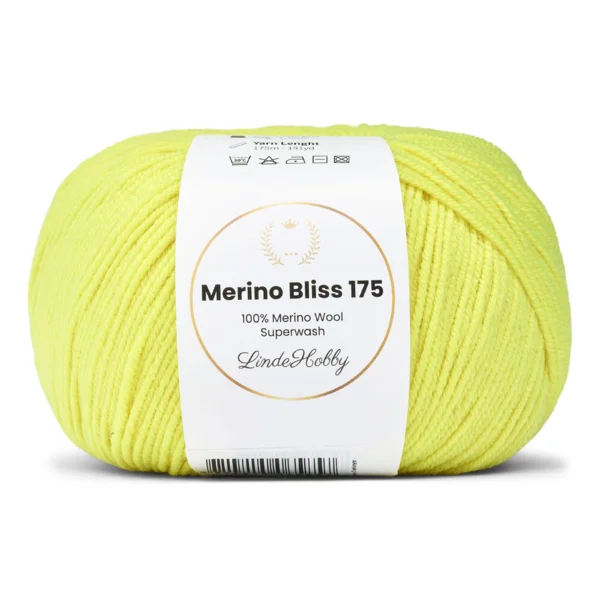 LindeHobby Merino Bliss 175 50 Jaune néon