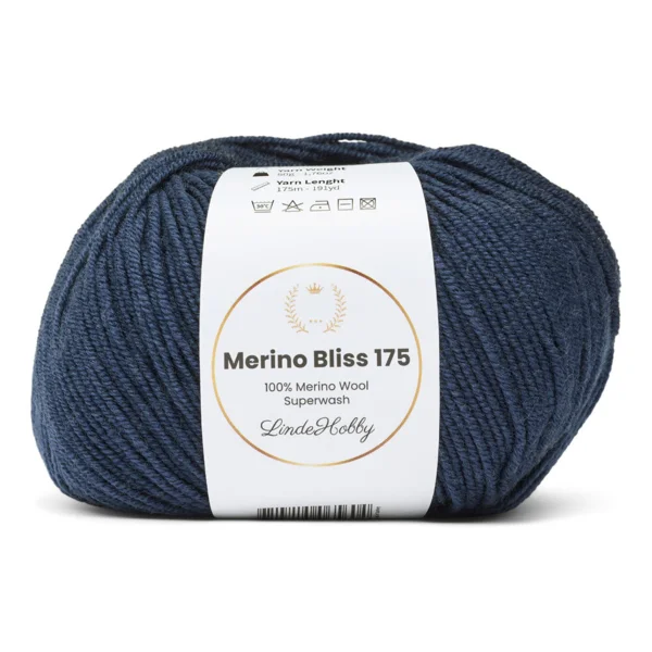 LindeHobby Merino Bliss 175 25 Bleu acier foncé