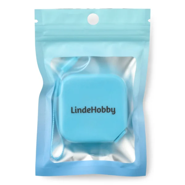 LindeHobby Mètre Ruban Carré Rétractable, 150 cm Bleu