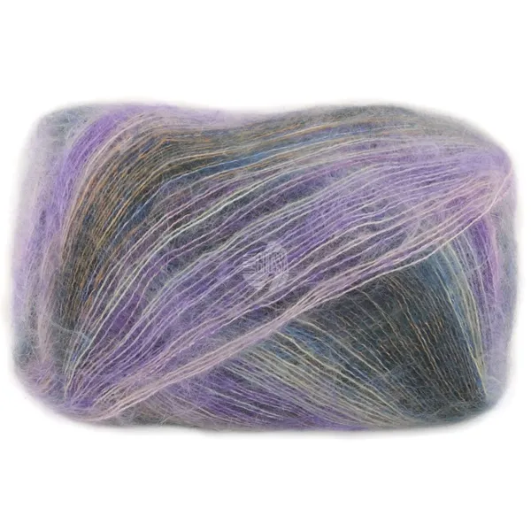 Lana Grossa Cottonhair 104 Ocre/gris clair/violet/rosé/jean/anthracite